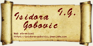 Isidora Gobović vizit kartica